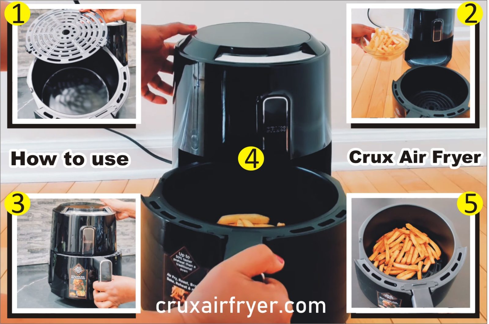 How to use Crux air fryer